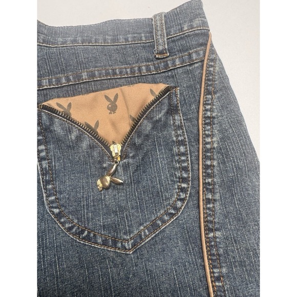 RARE Playboy Women Jeans Size 5 Y2K Vintage Coquette Western - Picture 7 of 14